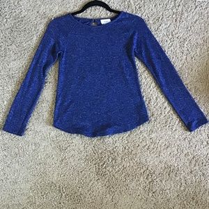 Old Navy Girls Blue Heathered Long Sleeve